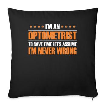 Optician Gift Optometry - Sofa pillowcase 17,3'' x 17,3'' (45 x 45 cm) - black - Front