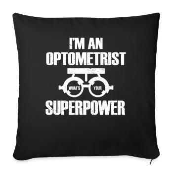 Optician Gift Optometry - Sofa pillowcase 17,3'' x 17,3'' (45 x 45 cm) - black - Front
