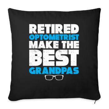 Optician Gift Optometry - Sofa pillowcase 17,3'' x 17,3'' (45 x 45 cm) - black - Front