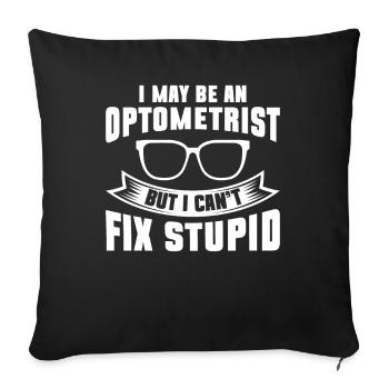 Optician Gift Optometry - Sofa pillowcase 17,3'' x 17,3'' (45 x 45 cm) - black - Front