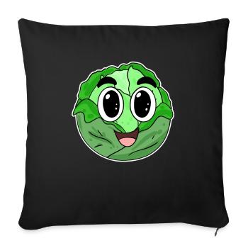 Kopfkohl Kohl - Sofakissenbezug 45 x 45 cm - Schwarz - Vorne