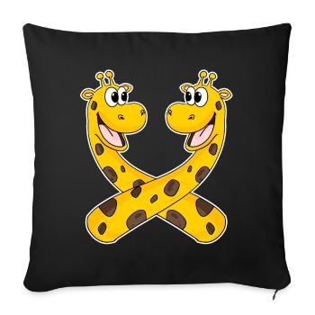 Girafe Girafe - Housse de coussin décorative 45 x 45 cm - noir - Devant