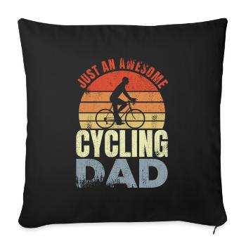 Cyclist Dad - Sofa pillowcase 17,3'' x 17,3'' (45 x 45 cm) - black - Front