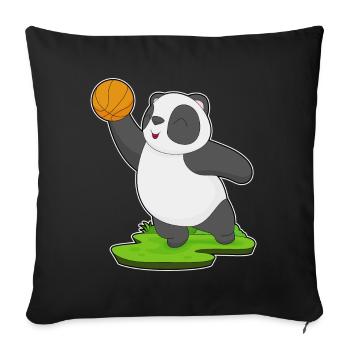 Panda Basketball Player Basketball - Sofa pillowcase 17,3'' x 17,3'' (45 x 45 cm) - black - Front
