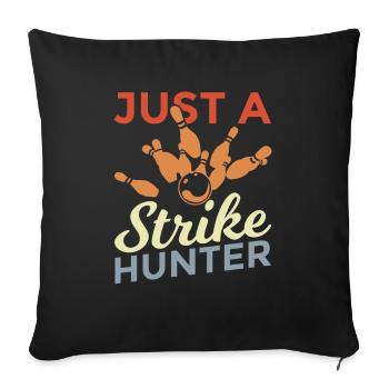 Bowling players - Sofa pillowcase 17,3'' x 17,3'' (45 x 45 cm) - black - Front