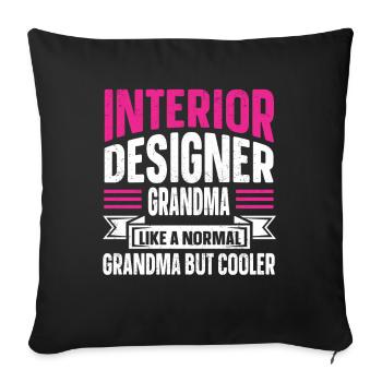 Interior Designer Gift Interior Decoration Designer - Sofa pillowcase 17,3'' x 17,3'' (45 x 45 cm) - black - Front