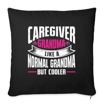 Caregiver Gift Nurse - Sofa pillowcase 17,3'' x 17,3'' (45 x 45 cm) - black - Front