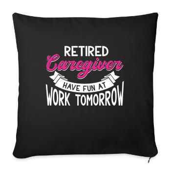 Caregiver Gift Nurse - Sofa pillowcase 17,3'' x 17,3'' (45 x 45 cm) - black - Front