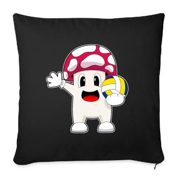 Joueur de volley-ball de Pilz Volley-ball - Housse de coussin décorative 45 x 45 cm - noir - Devant