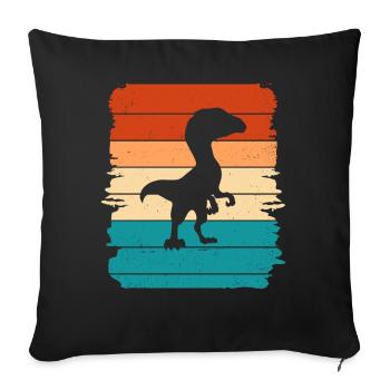 Dino - Sofa pillowcase 17,3'' x 17,3'' (45 x 45 cm) - black - Front