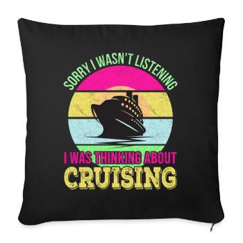 Sorry I wasn't listening, I was thinking Cruises - Sofa pillowcase 17,3'' x 17,3'' (45 x 45 cm) - black - Front