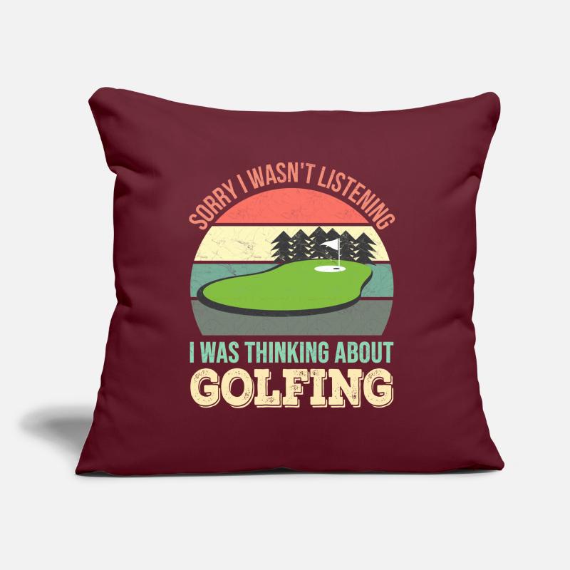 Désolé de ne pas écouter, j’étais Golf Housse de coussin décorative 45 x 45 cm