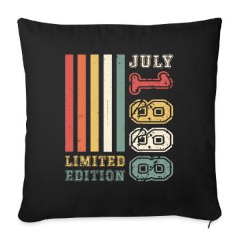25th Birthday Man Legendary July Vintage 1998 - Sofa pillowcase 17,3'' x 17,3'' (45 x 45 cm) - black - Front
