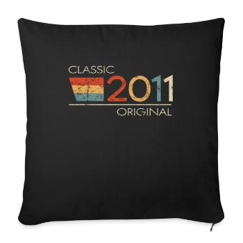 2011 Birthday Classic Original - Sofa pillowcase 17,3'' x 17,3'' (45 x 45 cm) - black - Front