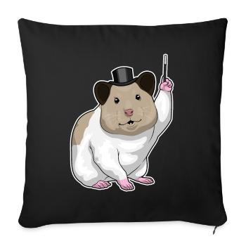 Baguette magique de hamster - Housse de coussin décorative 45 x 45 cm - noir - Devant