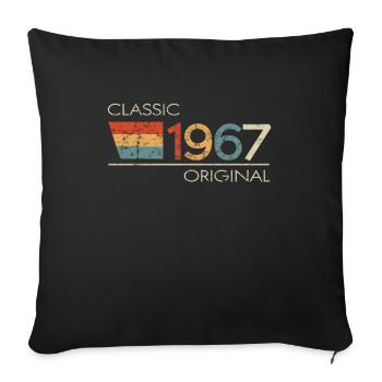 1967 Birthday Classic Original - Sofa pillowcase 17,3'' x 17,3'' (45 x 45 cm) - black - Front