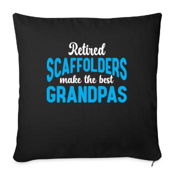 Échafaudage Cadeau Artisan Travail Échafaudage - Housse de coussin décorative 45 x 45 cm - noir - Devant