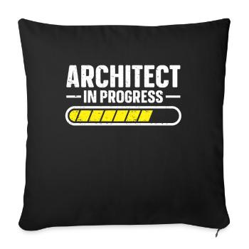 Architect's Gift, Architecture Lover - Sofa pillowcase 17,3'' x 17,3'' (45 x 45 cm) - black - Front