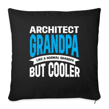 Architect's Gift, Architecture Lover - Sofa pillowcase 17,3'' x 17,3'' (45 x 45 cm) - black - Front