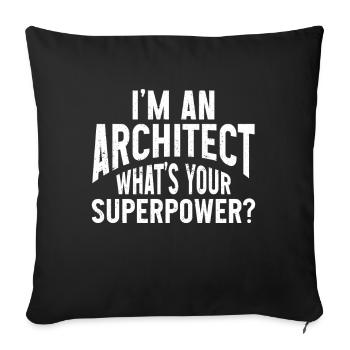 Architect's Gift, Architecture Lover - Sofa pillowcase 17,3'' x 17,3'' (45 x 45 cm) - black - Front