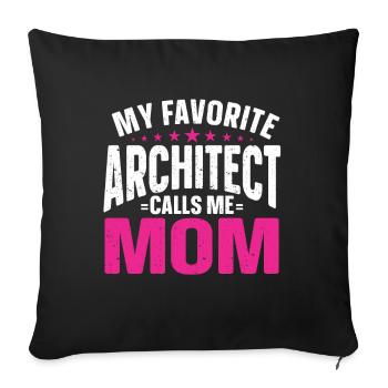Architect's Gift, Architecture Lover - Sofa pillowcase 17,3'' x 17,3'' (45 x 45 cm) - black - Front