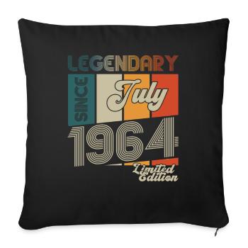 59th Birthday Man Born In July Born 1964 - Sofa pillowcase 17,3'' x 17,3'' (45 x 45 cm) - black - Front
