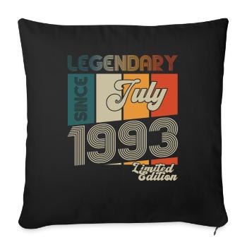 30th Birthday Man Born In July Born 1993 - Sofa pillowcase 17,3'' x 17,3'' (45 x 45 cm) - black - Front