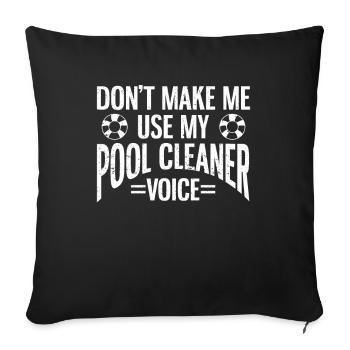 Nettoyage de piscine Travail Gardien de piscine - Housse de coussin décorative 45 x 45 cm - noir - Devant