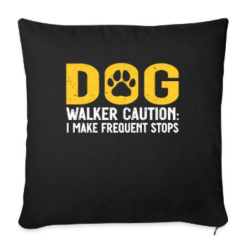 Dog Sitter Gift, Professional Dog Sitter - Sofa pillowcase 17,3'' x 17,3'' (45 x 45 cm) - black - Front