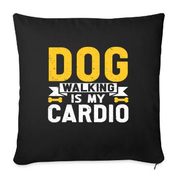 Dog Sitter Gift, Professional Dog Sitter - Sofa pillowcase 17,3'' x 17,3'' (45 x 45 cm) - black - Front