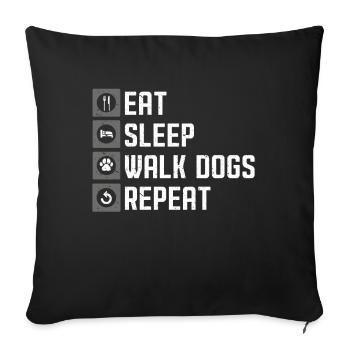 Dog Sitter Gift, Professional Dog Sitter - Sofa pillowcase 17,3'' x 17,3'' (45 x 45 cm) - black - Front