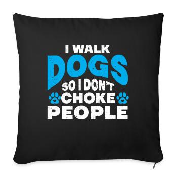 Dog Sitter Gift, Professional Dog Sitter - Sofa pillowcase 17,3'' x 17,3'' (45 x 45 cm) - black - Front
