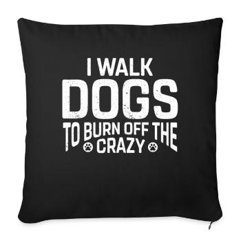 Dog Sitter Gift, Professional Dog Sitter - Sofa pillowcase 17,3'' x 17,3'' (45 x 45 cm) - black - Front