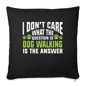 Dog Sitter Gift, Professional Dog Sitter - Sofa pillowcase 17,3'' x 17,3'' (45 x 45 cm) - black - Front