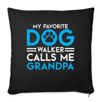 Dog Sitter Gift, Professional Dog Sitter - Sofa pillowcase 17,3'' x 17,3'' (45 x 45 cm) - black - Front
