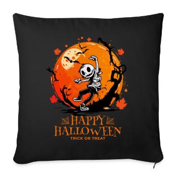 Happy Halloween Jack O Lantern Dabbing - Sofa pillowcase 17,3'' x 17,3'' (45 x 45 cm) - black - Front