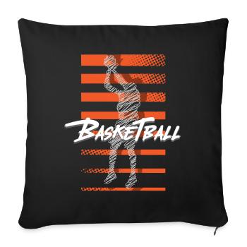 Basketball Basketballer - Sofakissenbezug 45 x 45 cm - Schwarz - Vorne