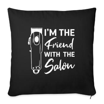 Lustiges Friseur Geschenk Stylist Friseur - Sofakissenbezug 45 x 45 cm - Schwarz - Vorne