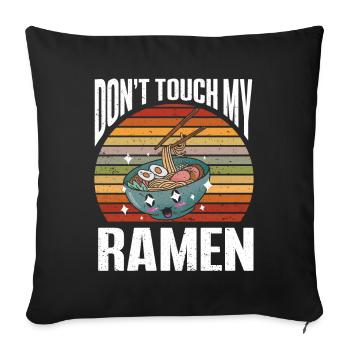 Ramen Gift Japanese noodle soup Ramen - Sofa pillowcase 17,3'' x 17,3'' (45 x 45 cm) - black - Front