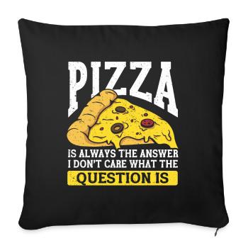 Pizza Italy Food Pizza Maker - Sofa pillowcase 17,3'' x 17,3'' (45 x 45 cm) - black - Front