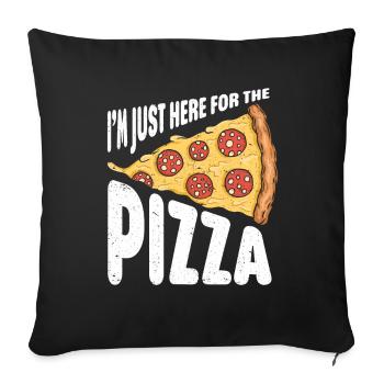 Pizza Italy Food Pizza Makers - Sofa pillowcase 17,3'' x 17,3'' (45 x 45 cm) - black - Front