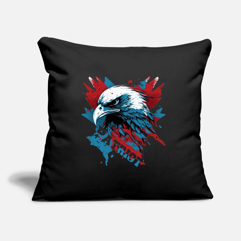 Patriotic eagle with lettering Sofa pillowcase 17,3'' x 17,3'' (45 x 45 cm)