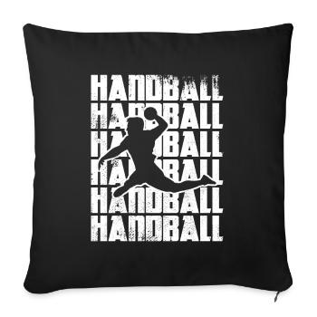 Funny handball - Sofa pillowcase 17,3'' x 17,3'' (45 x 45 cm) - black - Front