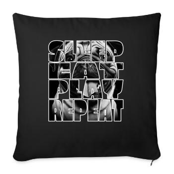 Drôle et mignon Carlin Chien - Housse de coussin décorative 45 x 45 cm - noir - Devant