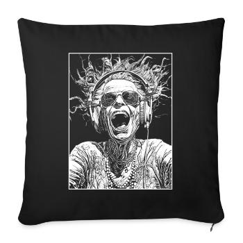 Shirt Bass-Wave Vibes - Beat at maximum volume - Sofa pillowcase 17,3'' x 17,3'' (45 x 45 cm) - black - Front