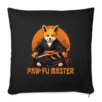 Ninja Corgi Dog - Sofa pillowcase 17,3'' x 17,3'' (45 x 45 cm) - black - Front