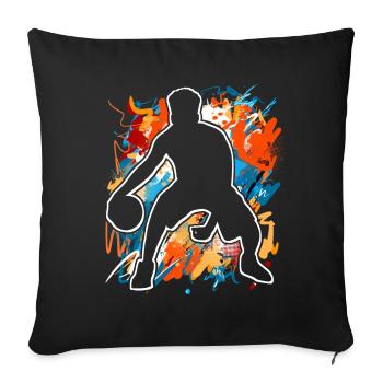 Basketball Basketballer - Sofakissenbezug 45 x 45 cm - Schwarz - Vorne