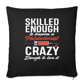 Puncture force - Sofa pillowcase 17,3'' x 17,3'' (45 x 45 cm) - black - Front