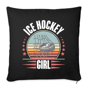 Eishockey Ice Hockey - Sofa pillowcase 17,3'' x 17,3'' (45 x 45 cm) - black - Front