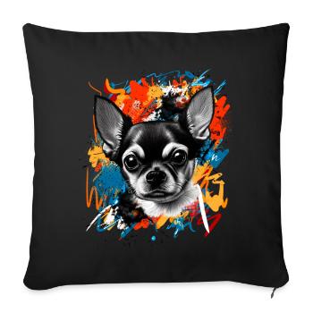 Chihuahua - Sofakissenbezug 45 x 45 cm - Schwarz - Vorne